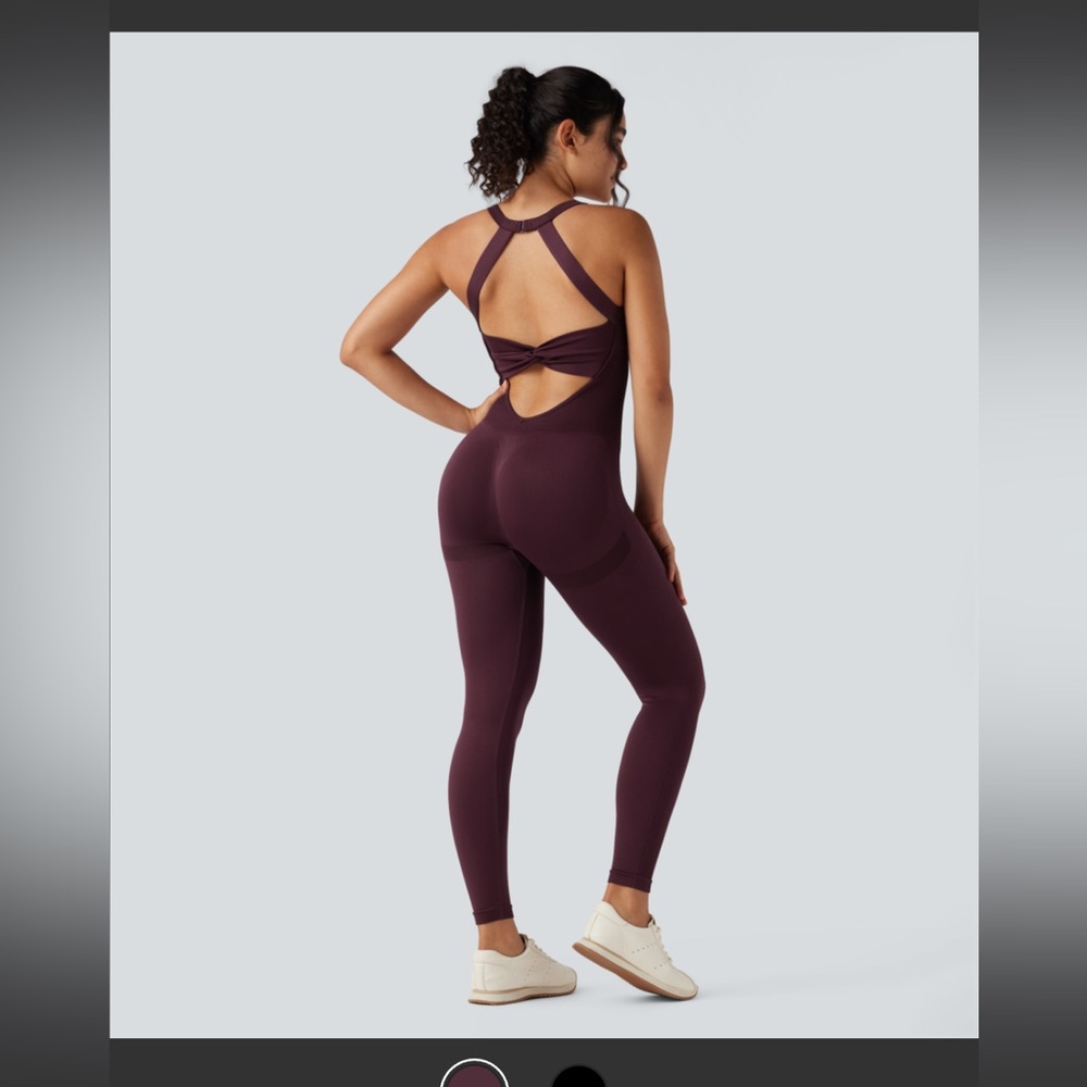 HALARA Seamless Flow Twisted Backless Sleeveless … - image 1